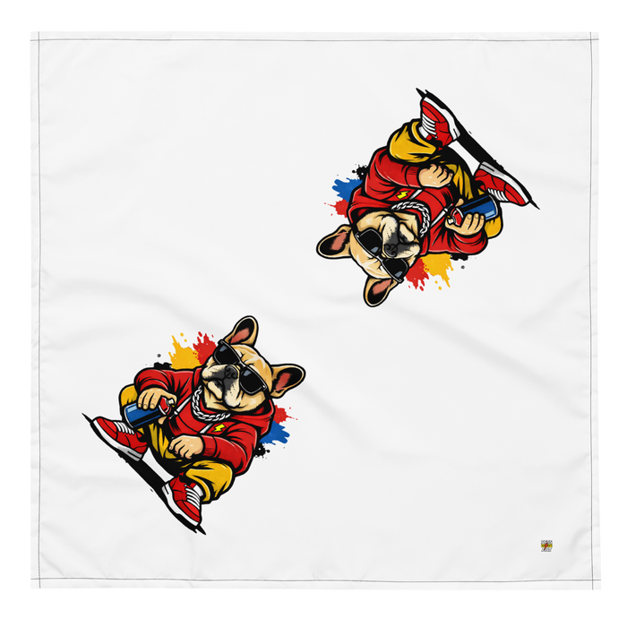 Bandana Bolt avec bouledogue en illustration Street Art – vue principale