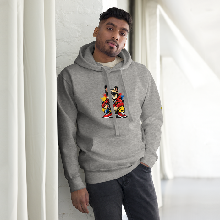 Hoodie Bolt avec bouledogue en illustration Street Art – vue principale