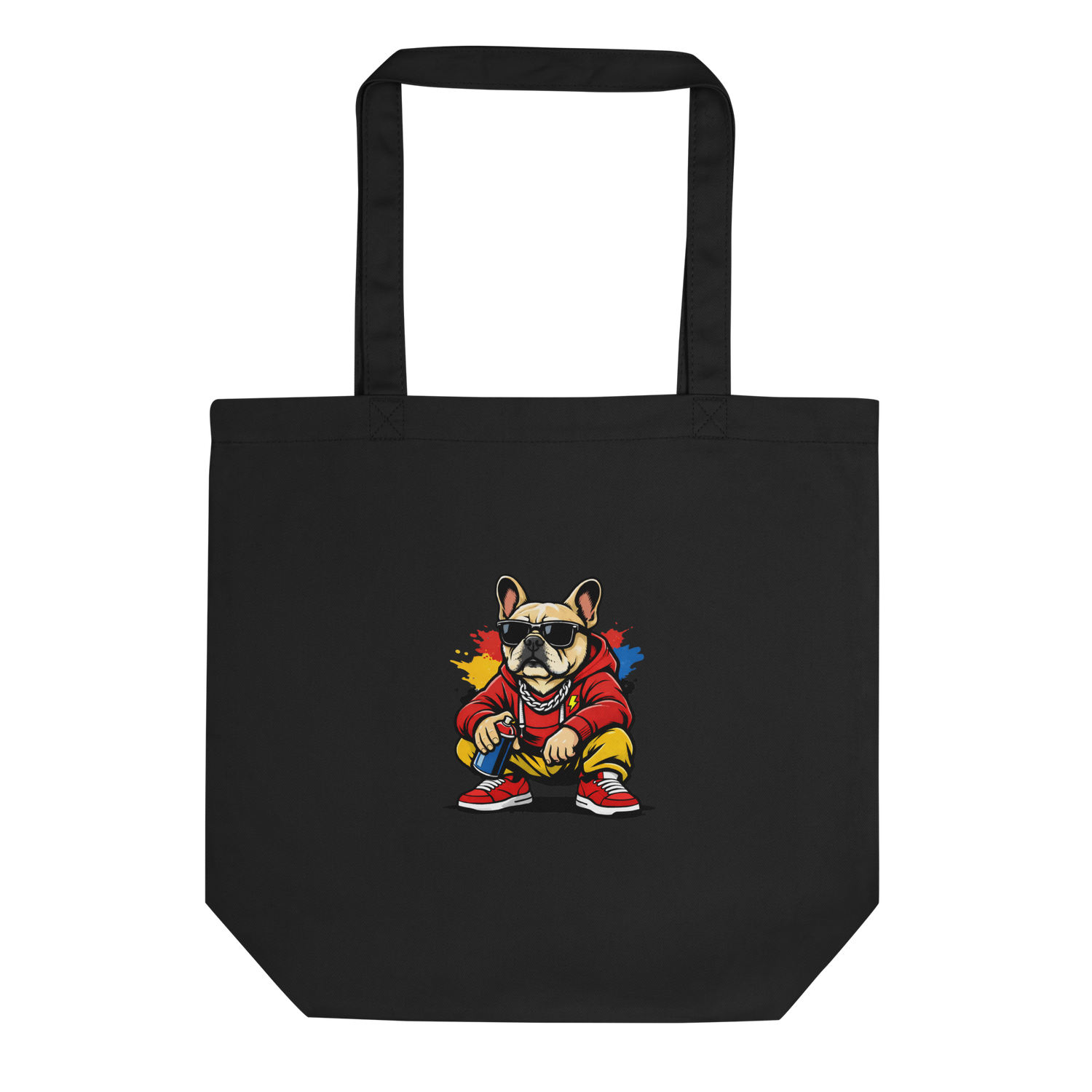 Tote bag Bolt avec bouledogue en illustration Street Art – vue principale