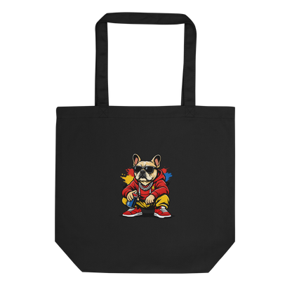 Tote bag Bolt avec bouledogue en illustration Street Art – vue principale