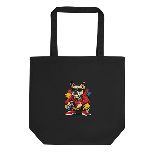 Tote bag Bolt avec bouledogue en illustration Street Art – vue principale