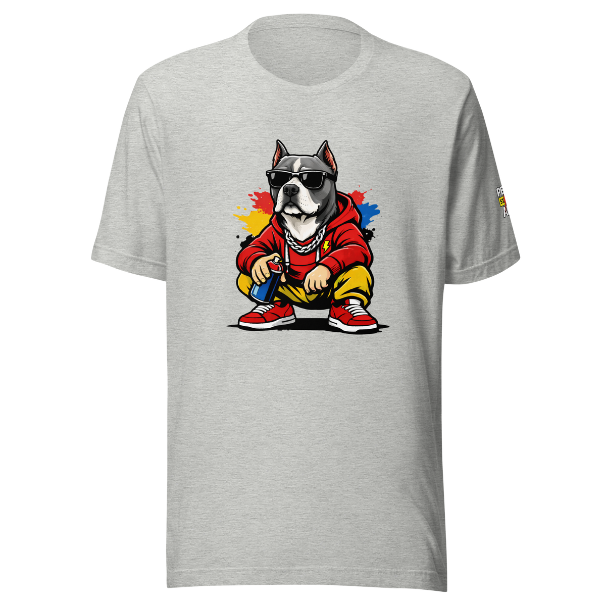 T-shirt Bolt gris chiné — vue de face