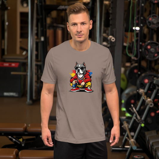 T-shirt Bolt avec bouledogue en illustration Street Art – vue principale