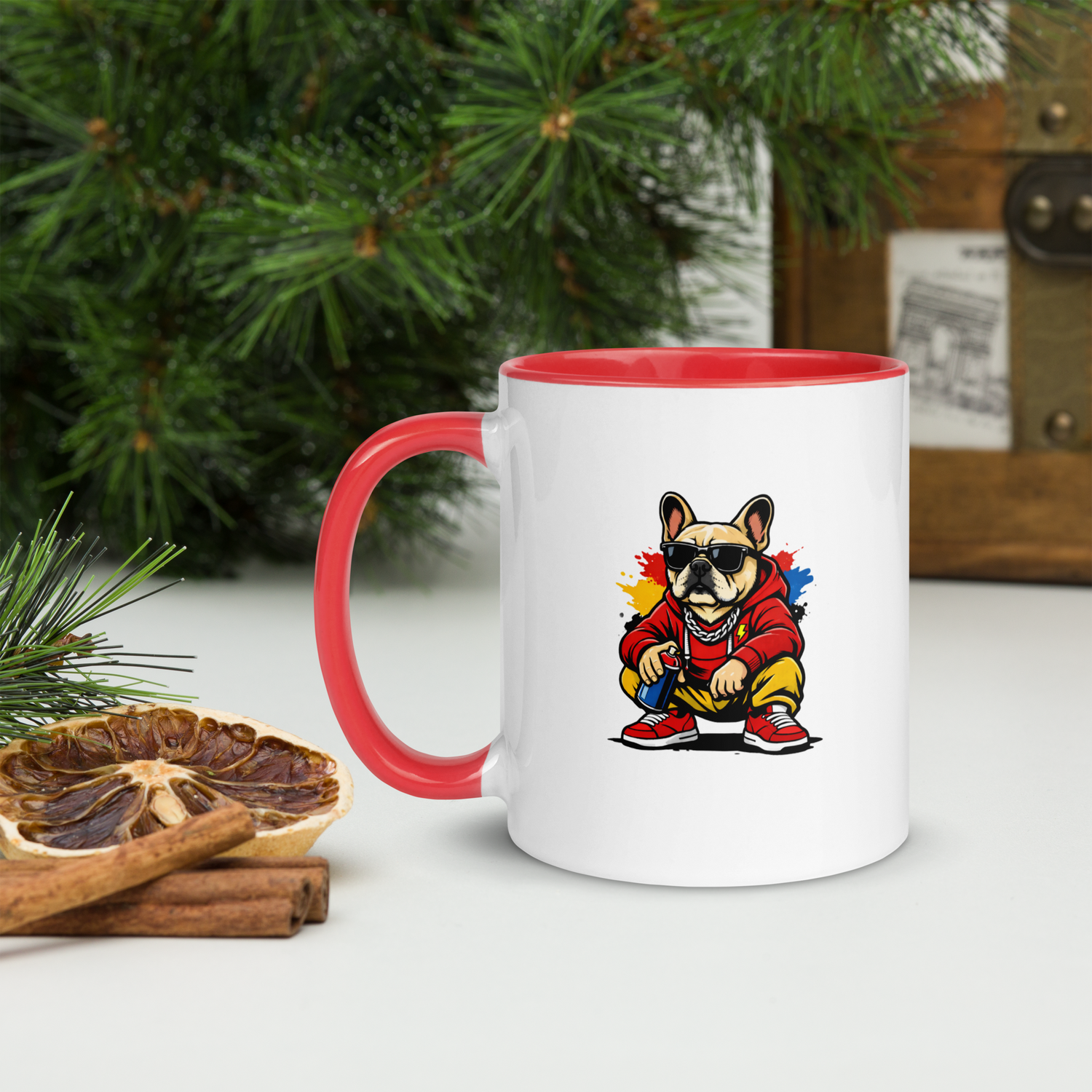 Mug Bolt avec bouledogue en illustration Street Art – vue principale
